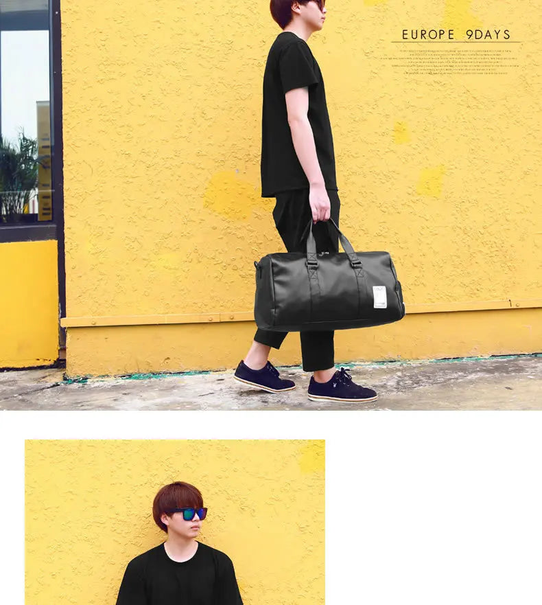 Gym Bag Leather Sport Bags Dry Wet Bags Men Training for Shoes Fitness Yoga Travel Luggage Shoulder Sac De Sport Bag weekend bag