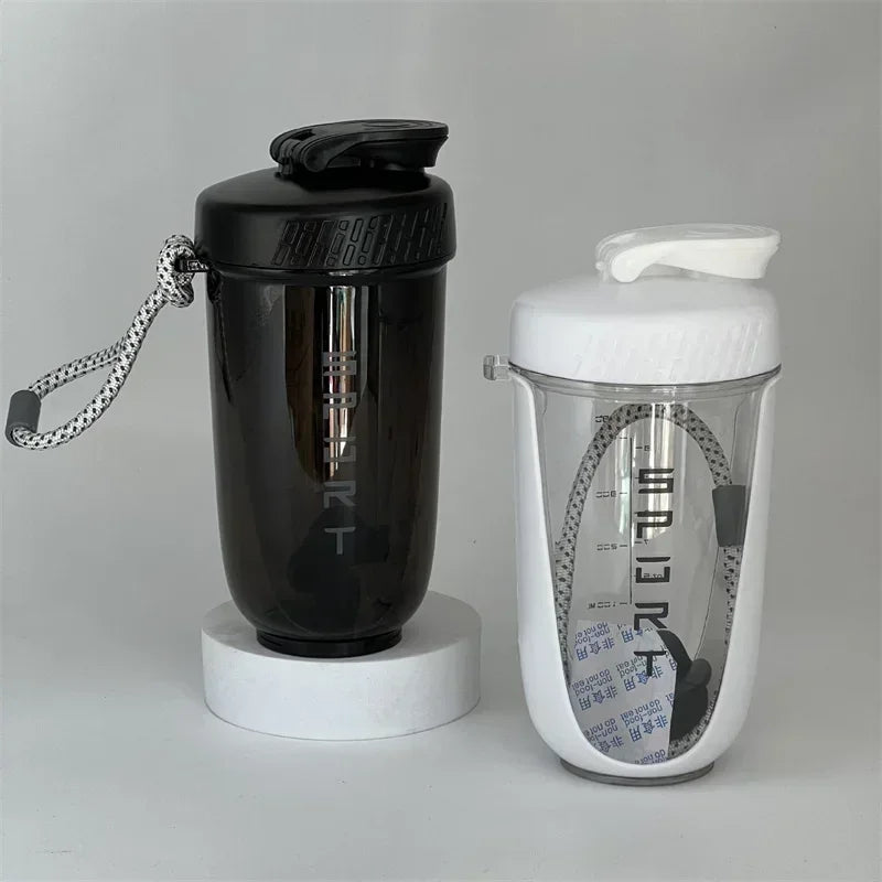 590ML Portable Shaker Bottle with Stirring Whisk Ball Plastic Protein Powder Shakes Leakproof Cup for Workout Gym Sport Drinking