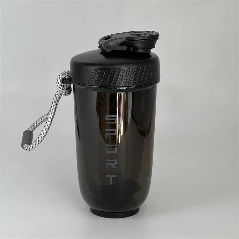590ML Portable Shaker Bottle with Stirring Whisk Ball Plastic Protein Powder Shakes Leakproof Cup for Workout Gym Sport Drinking