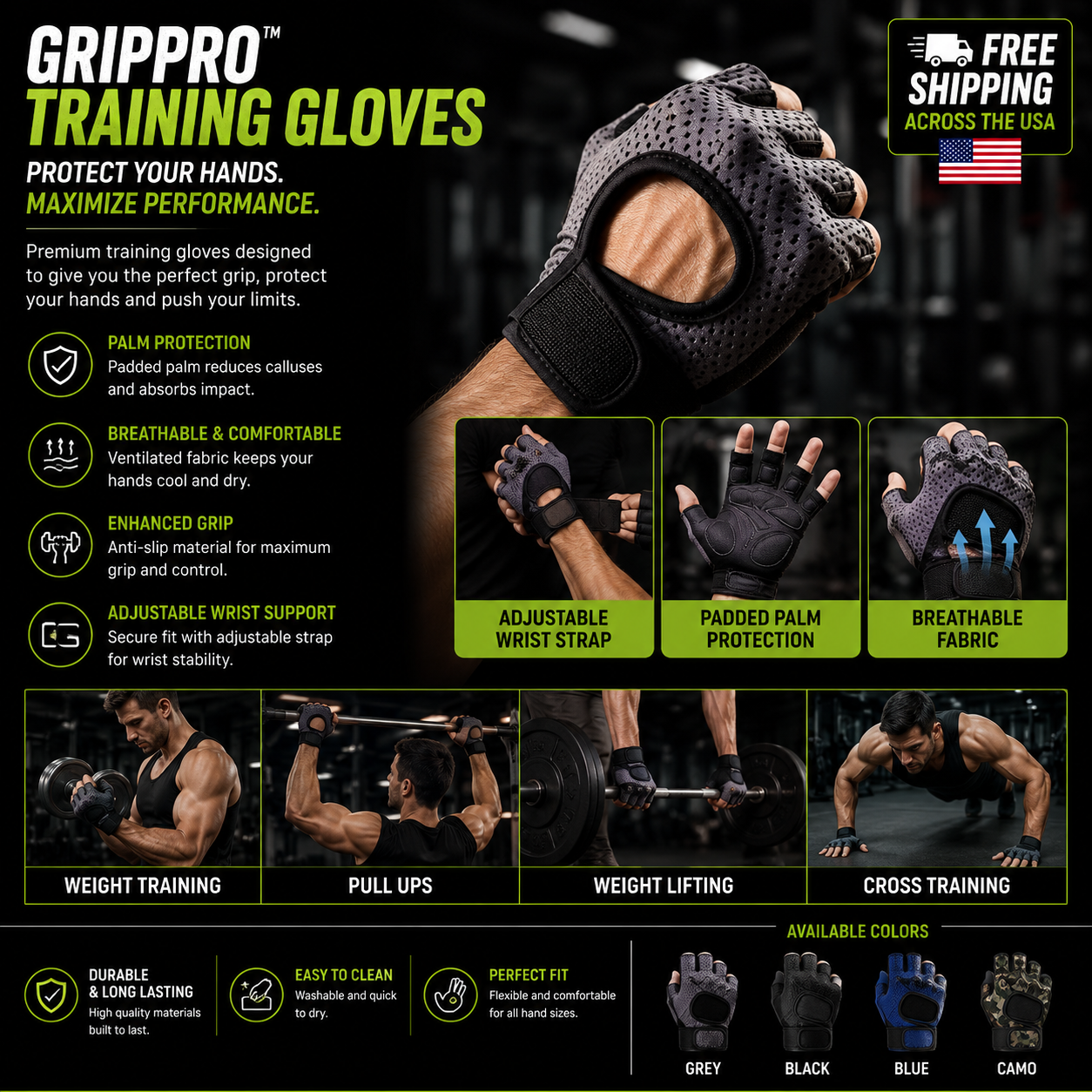 ZenVolt GripPro™ Training Gloves
