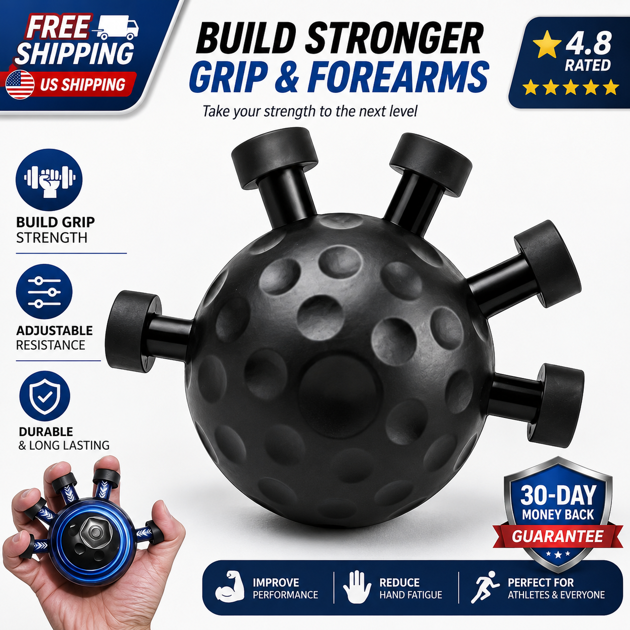 ZenVolt GripForce™ Hand Trainer 44–99 Lbs
