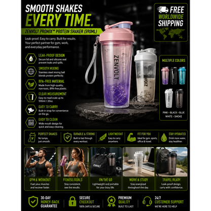 ZenVolt ProMix™ Protein Shaker(590ml)